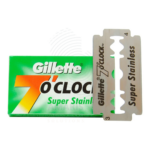 GILLETTE 7 O'CLOCK SUPER STAINLESS DOUBLE EDGE RAZOR BLADES-Amaris FMCG