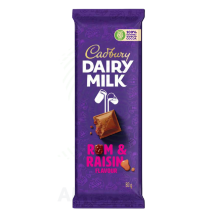 CADBURY DAIRY MILK RUM & RAISIN CHOCOLATE BAR Amaris FMCG